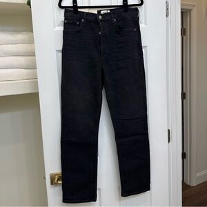 Agolde High Rise Straight Jeans in Riley Long Black Size 28 NWT